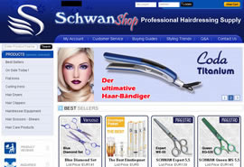 网站建设成功案例:SCHWAN美发产品商城